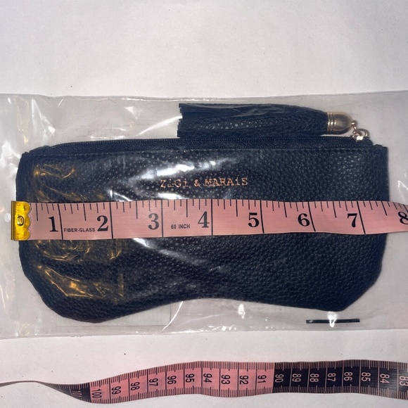 NWT Zigi & Marais Colorblock Pocket Pebble Faux Leather Pouch - Picture 3 of 5